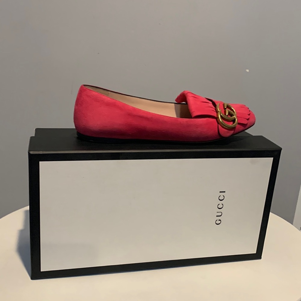💕 Gucci Marmont GG Pink Suede